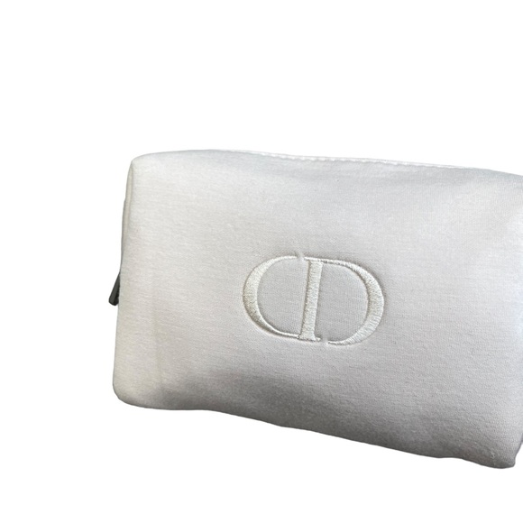 Dior Cosmetic Bag Christian Dior Logo CD Light Pink Small Travel Storage Pouch - Picture 7 of 9